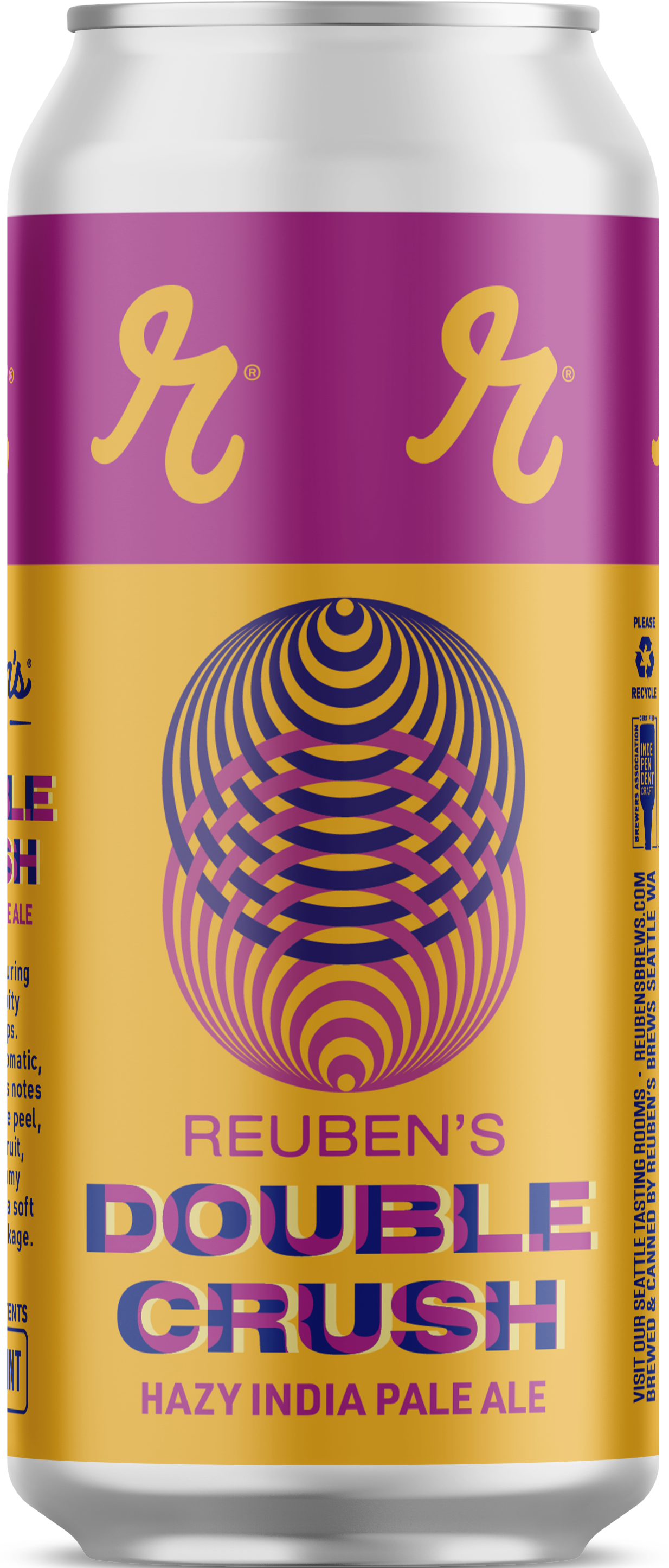double crush hazy India pale ale 16 ounce can