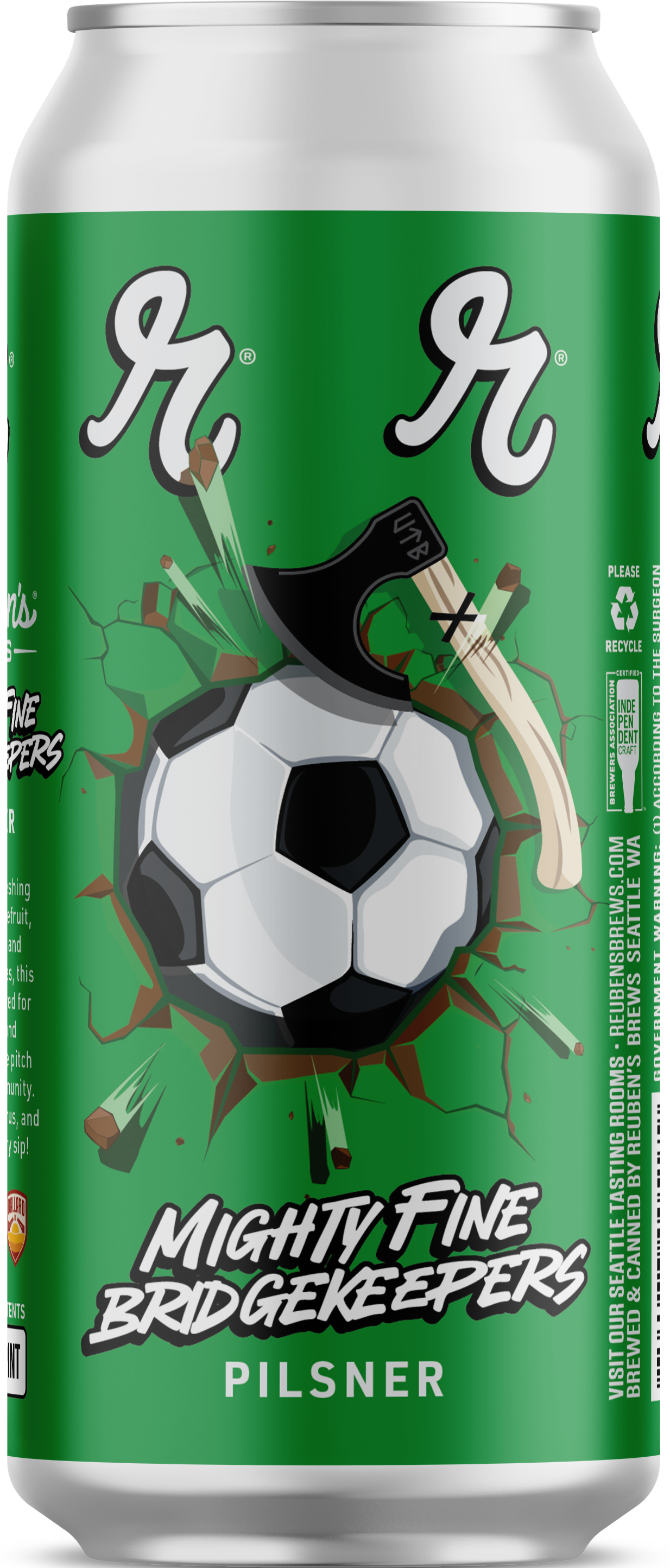 Mighty Fine Bridgekeepers Pilsner 16 ounce can